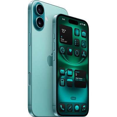 Смартфон Apple iPhone 16 128 ГБ бирюзовый